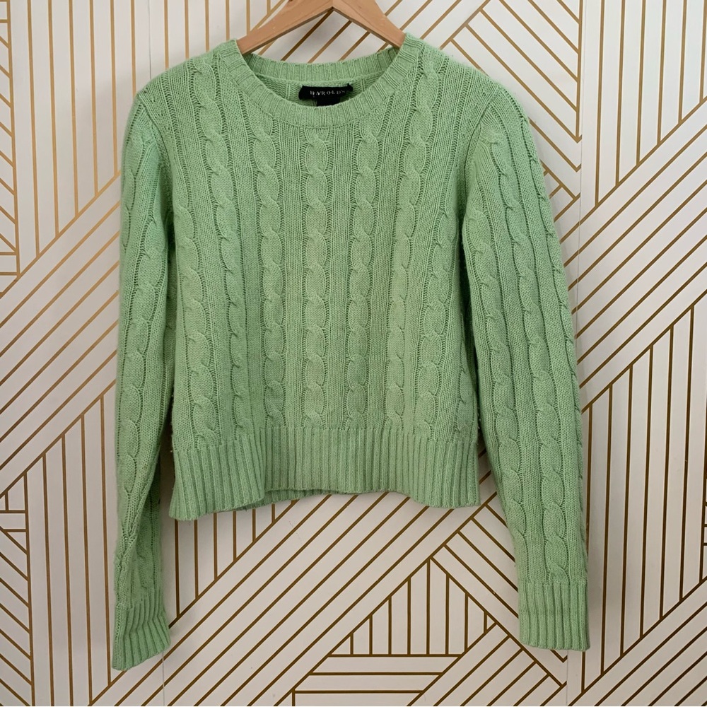 Harold’s Cashmere cotton blend cable knit Sweater cottagecore coquette girl boho